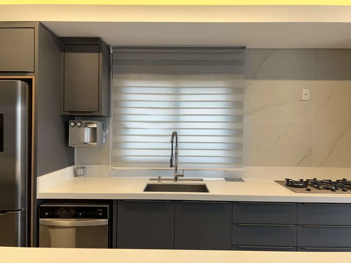 Persiana Double Vision Translúcida Cinza