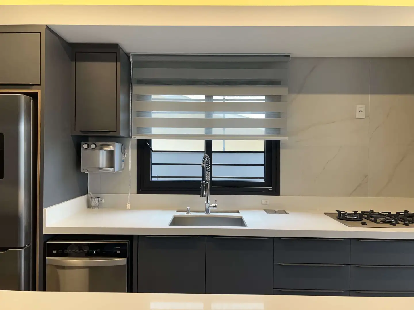 Persiana Double Vision Translúcida Cinza