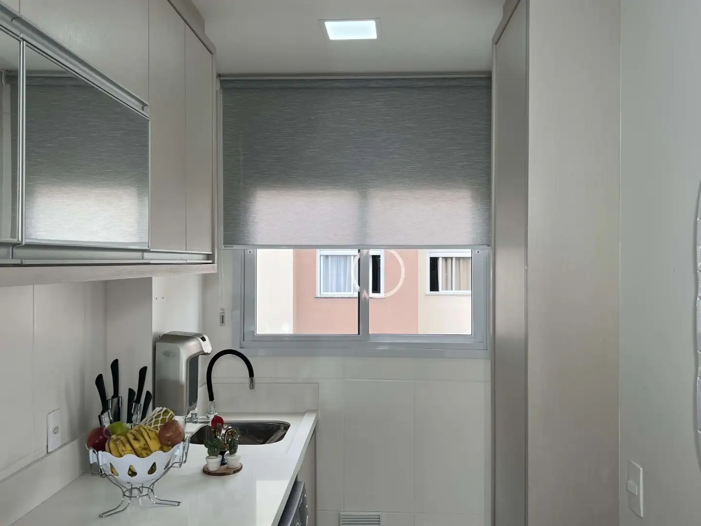 Persiana Rolô Translúcida Nápoles Cinza