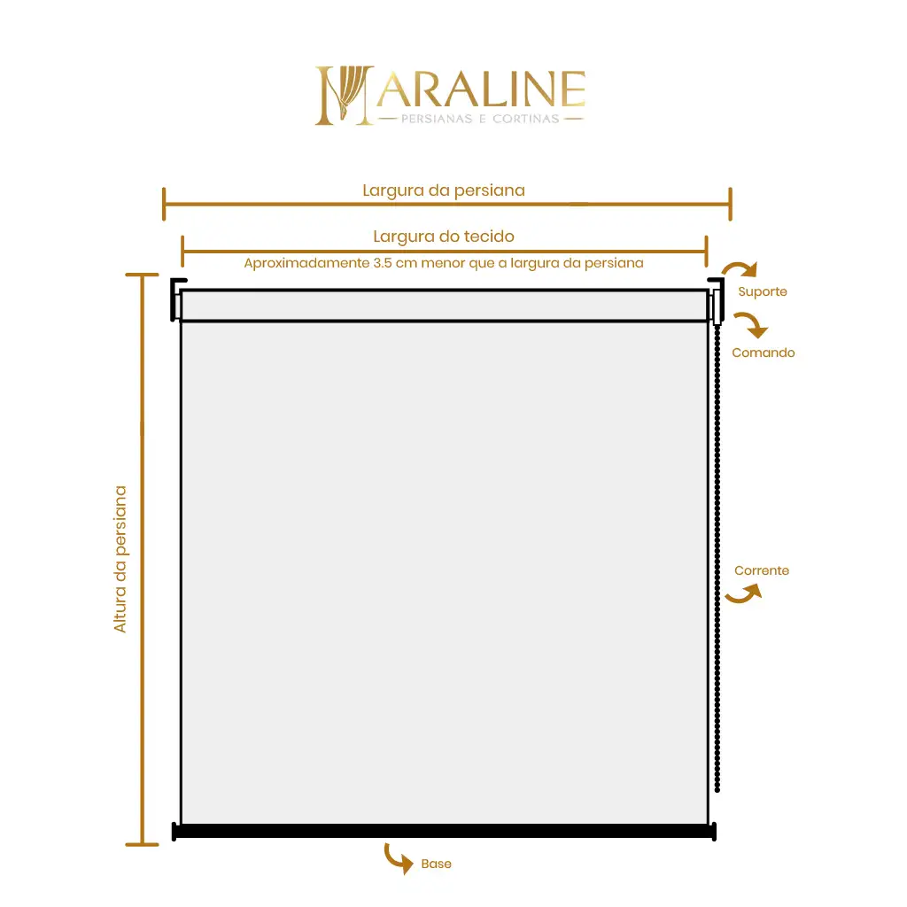 Persiana Rolô Blackout Pinpoint Branco