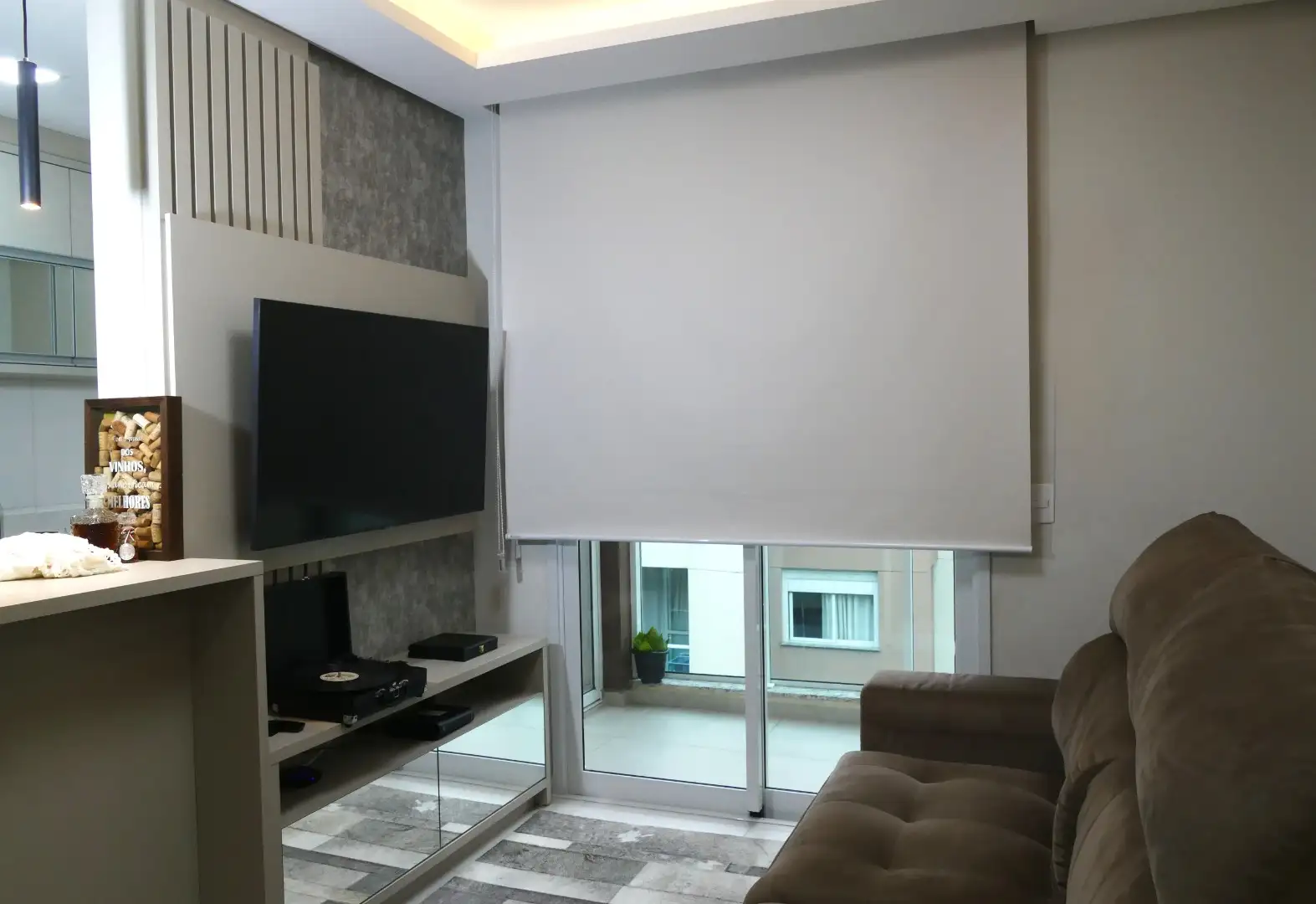 Persiana Rolô Blackout Pinpoint Off White