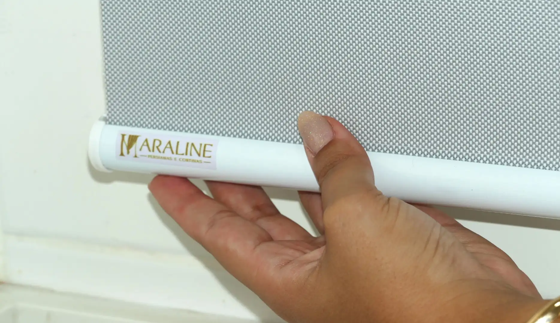 Persiana Rolô Tela Solar 5% Cinza