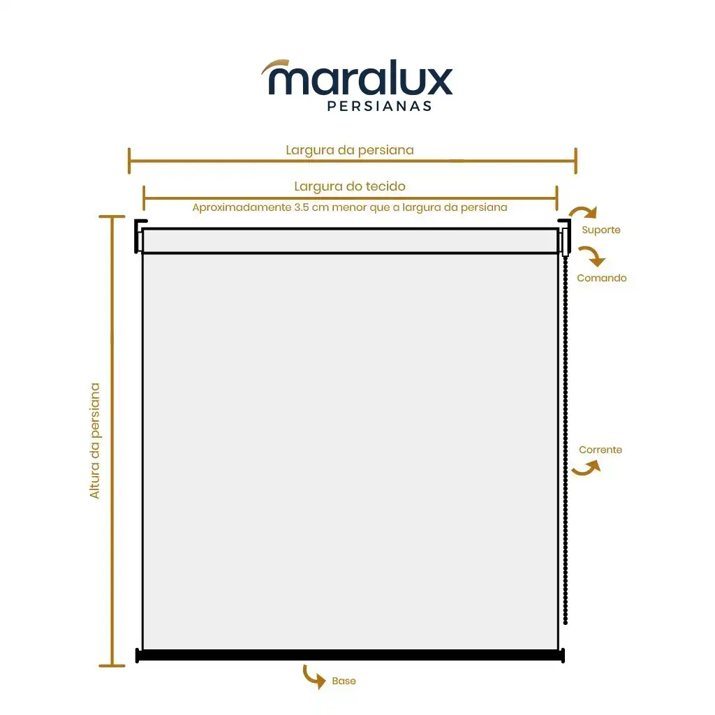 Persiana Rolô Tela Solar 1% Cinza